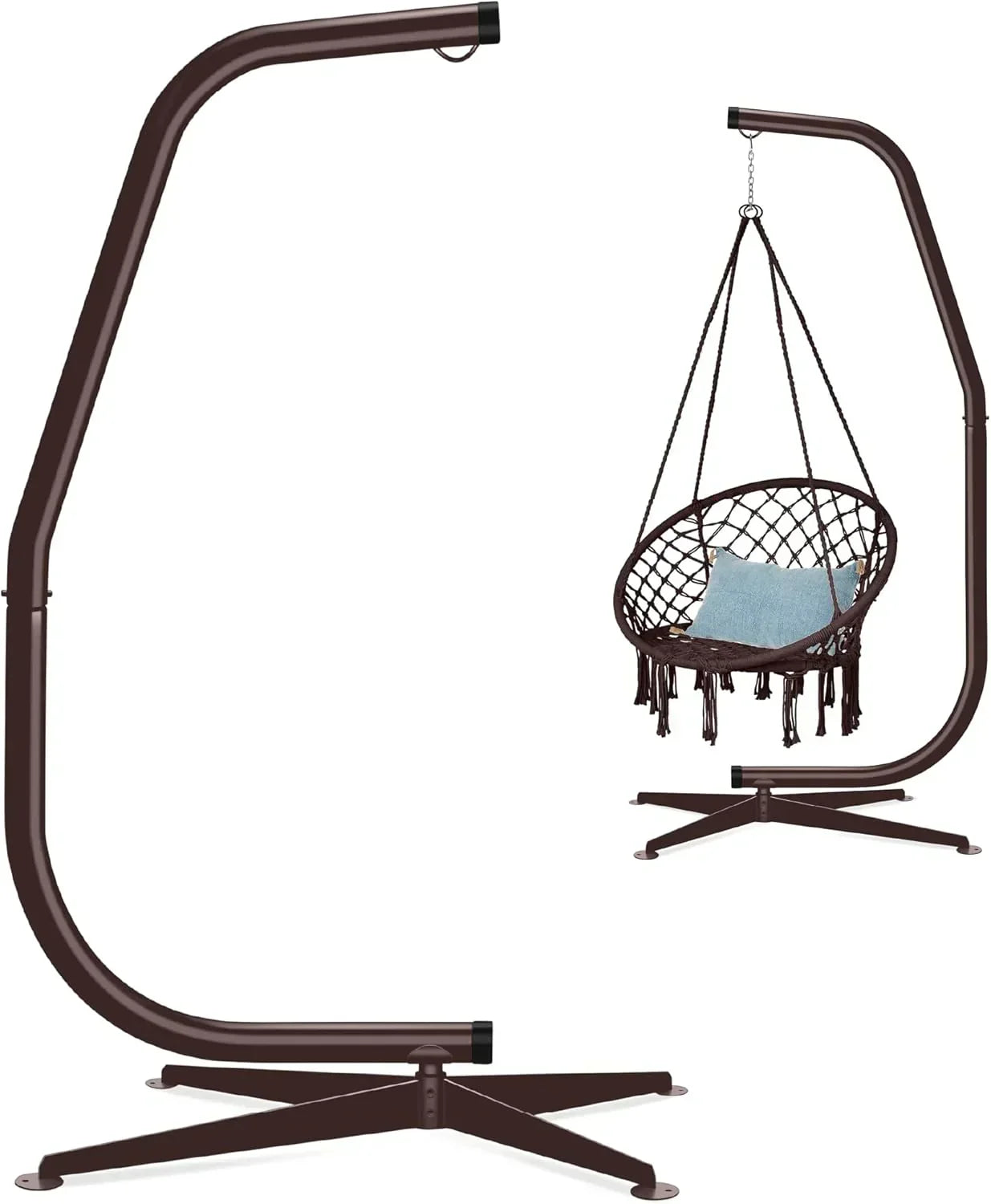Best Choice Products Metal Hanging Hammock C-Stand for Chair Weather Resistant Finish